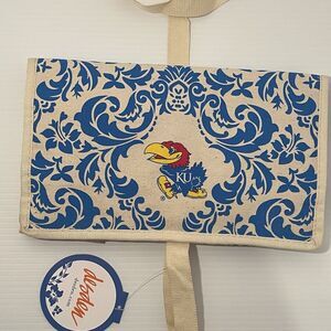 University Kansas Jayhawks KU Logo Travel Accessories Hanging Bag NWT Desden